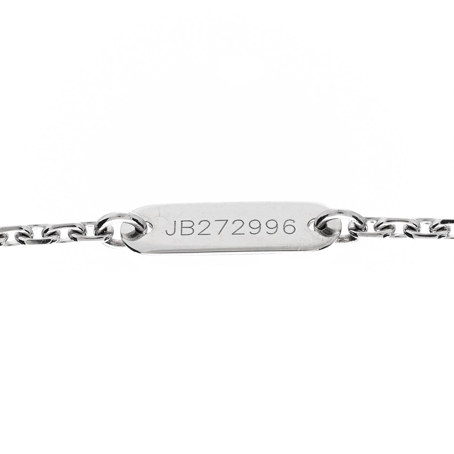 Van Cleef & Arpels 18K White Gold Diamond Vintage Alhambra Pendant Necklace 5 of 7