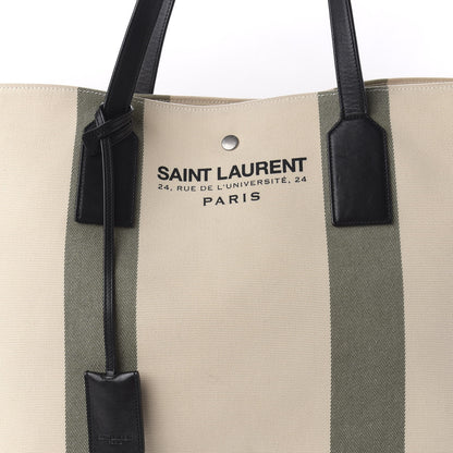 Saint Laurent Canvas Beach Shopping East West Tote Ecru 9 of 9