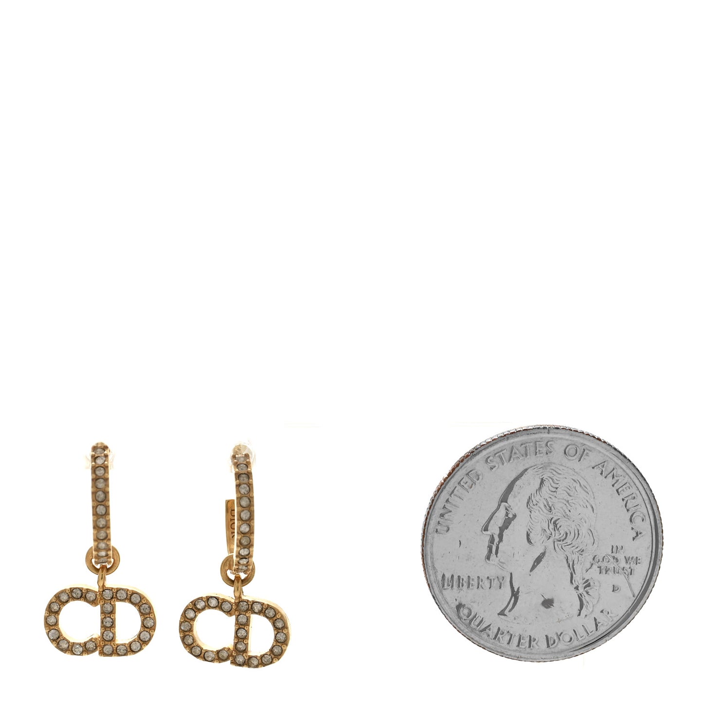 Crystal Clair D Lune Hoop Earrings Gold