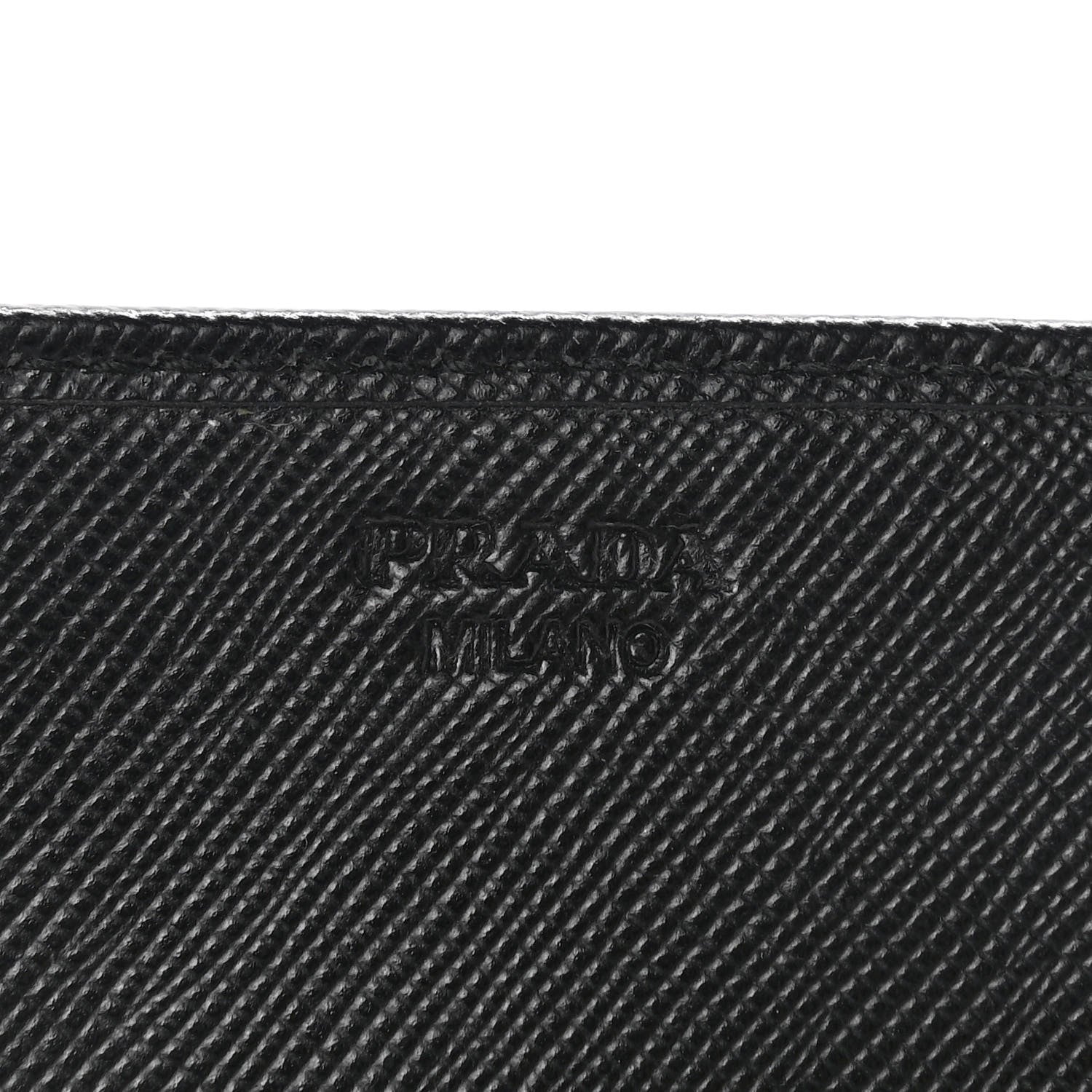 Prada Saffiano Metal Continental Flap Wallet Black 6 of 7