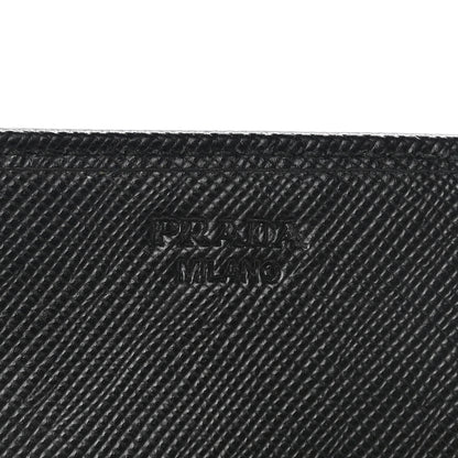 Prada Saffiano Metal Continental Flap Wallet Black 6 of 7