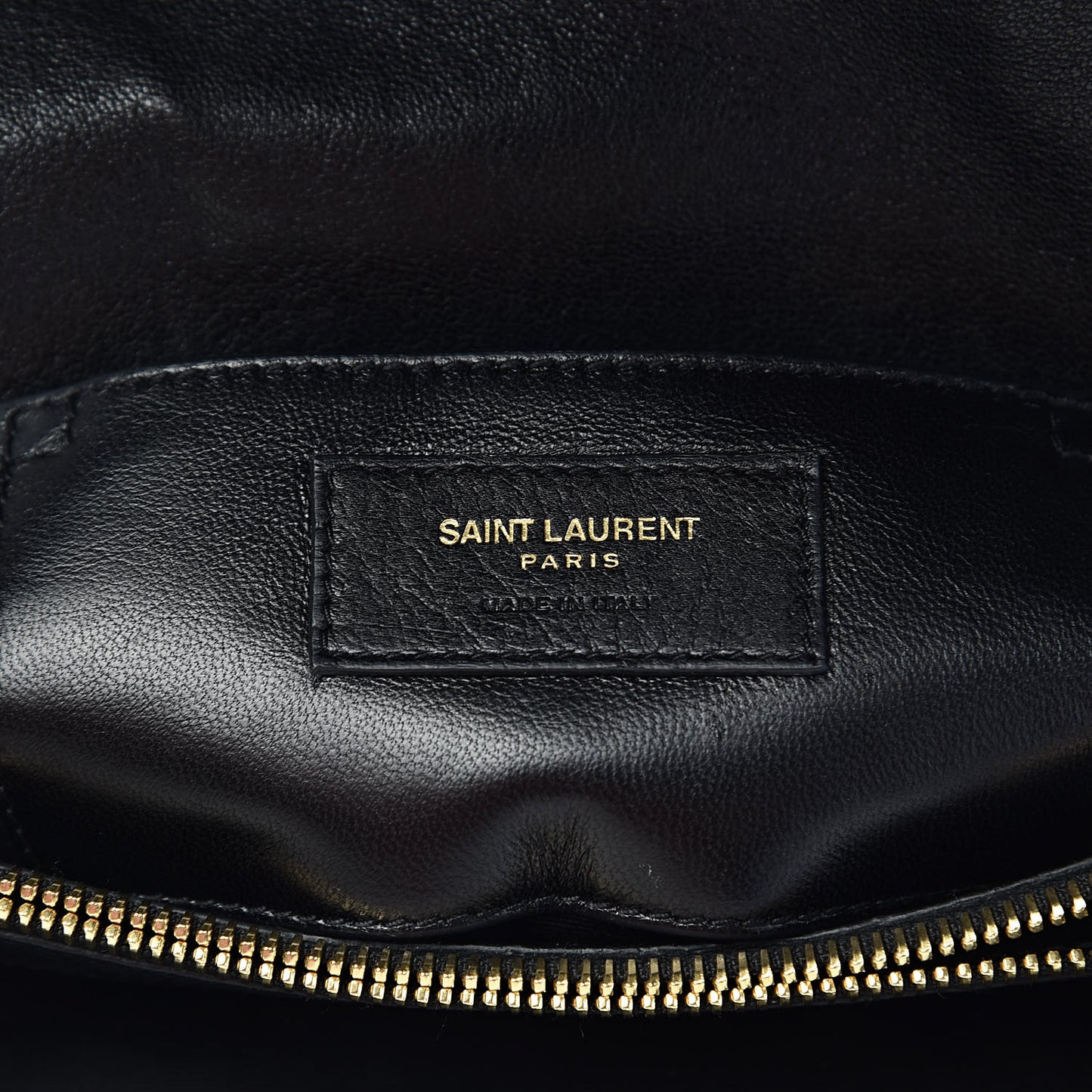 Sheepskin Matelasse Chevron Monogram Large College Satchel Black