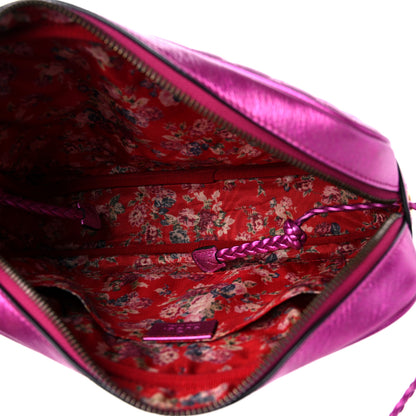 Gucci Laminated Nappa Trapuntata Small Zumi Shoulder Bag Fuxia 5 of 11