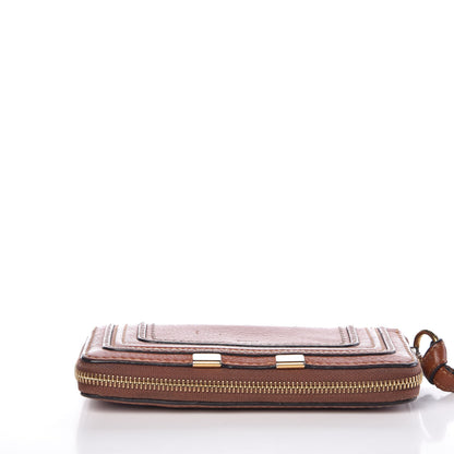 Chloe Grained Calfskin Marcie Long Zip Around Wallet Tan 14 of 18