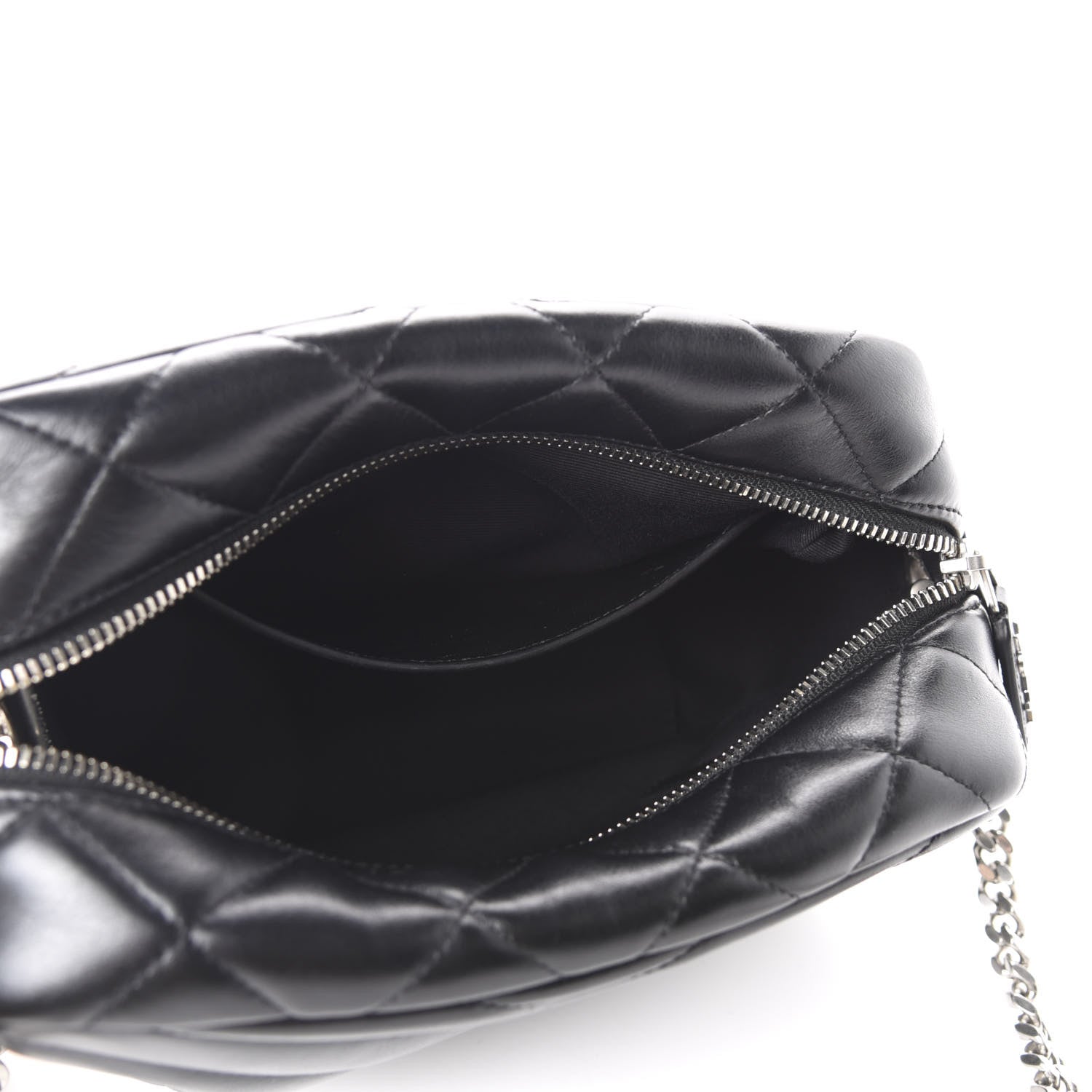 Saint Laurent Calfskin Y Quilted Monogram Small Loulou Bowling Bag Black 5 of 10