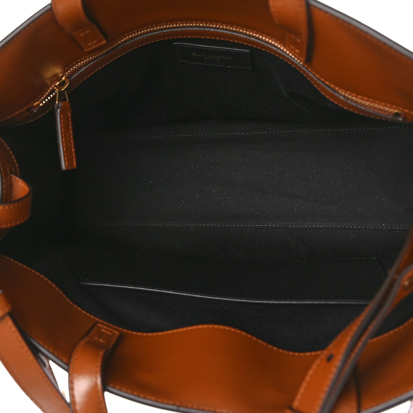 Calfskin Small Manhattan Shopper Tote Brick Ebony Dark