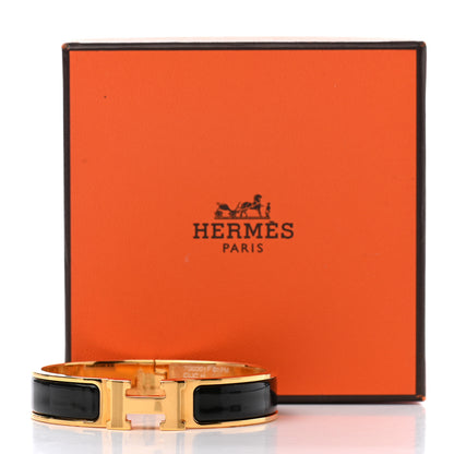 Hermes Enamel Narrow Clic Clac H Bracelet PM Black 5 of 5