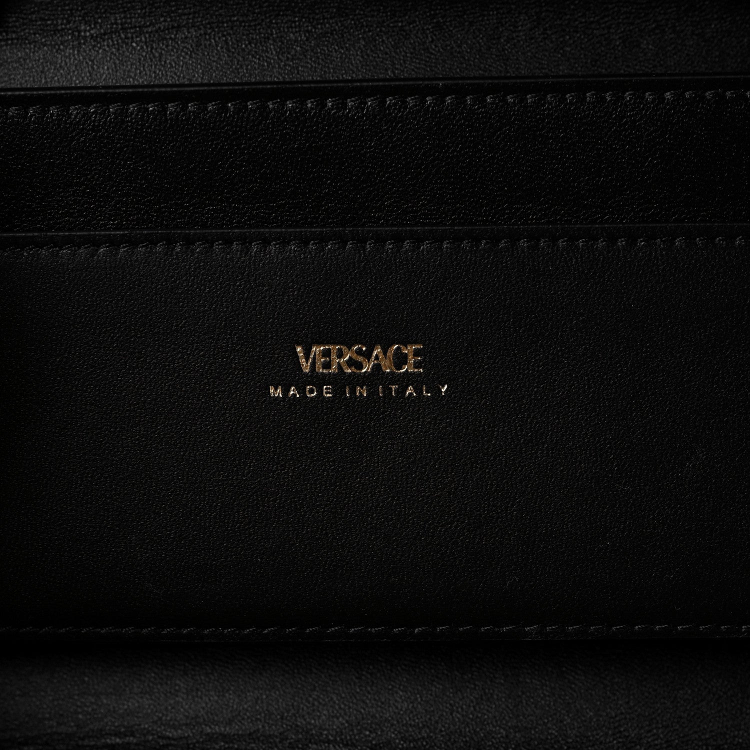 Versace Grained Calfskin La Medusa Wallet On Chain Black 5 of 8