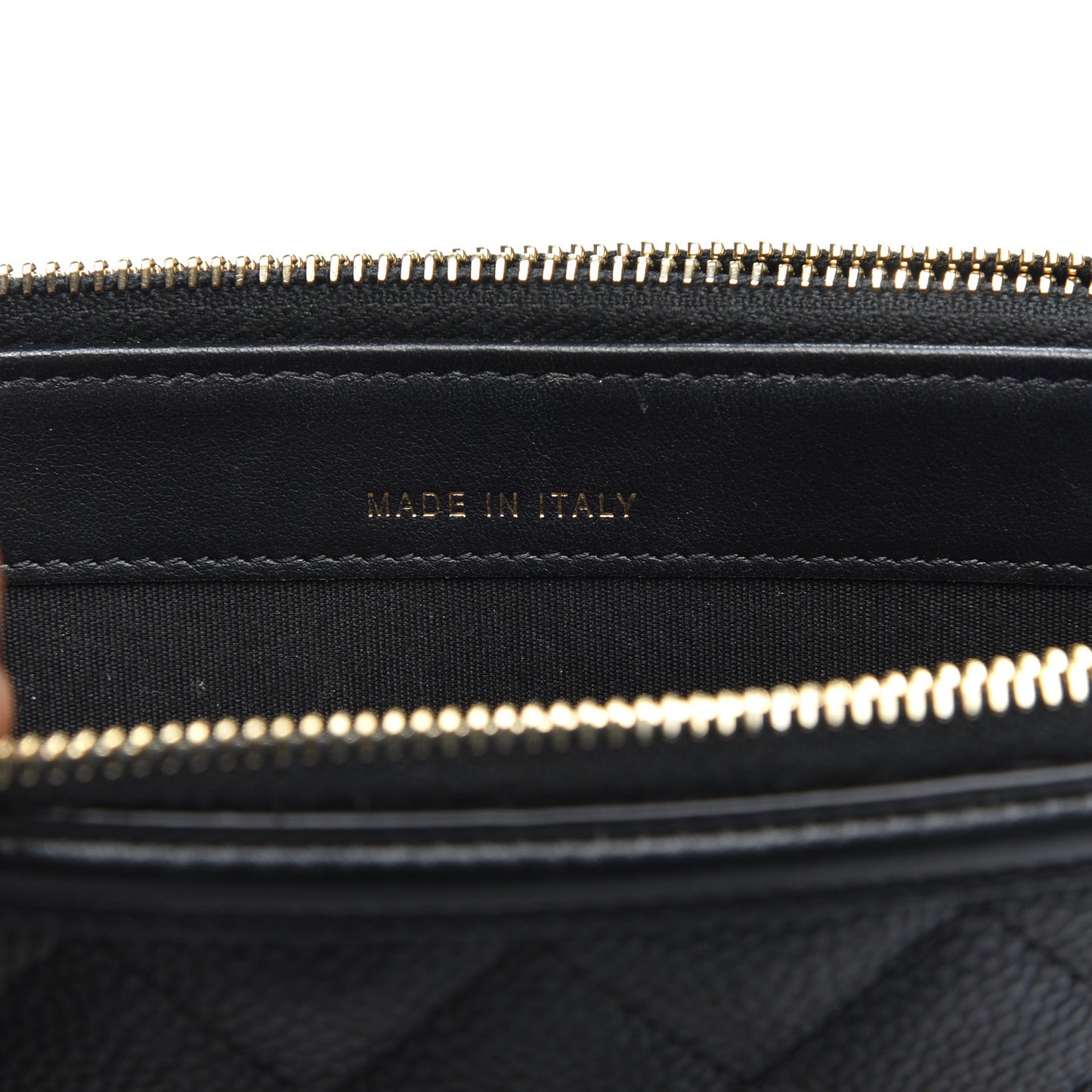 Caviar Quilted CC Filigree Clutch With Chain Black