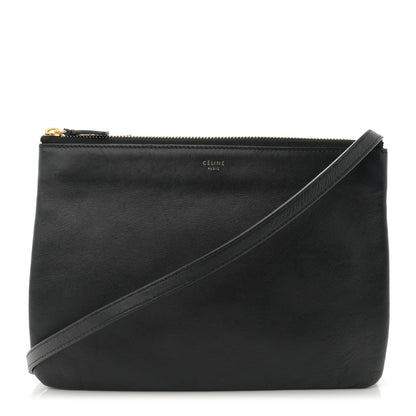 Celine Lambskin Large Trio Crossbody Bag Black 1 of 10