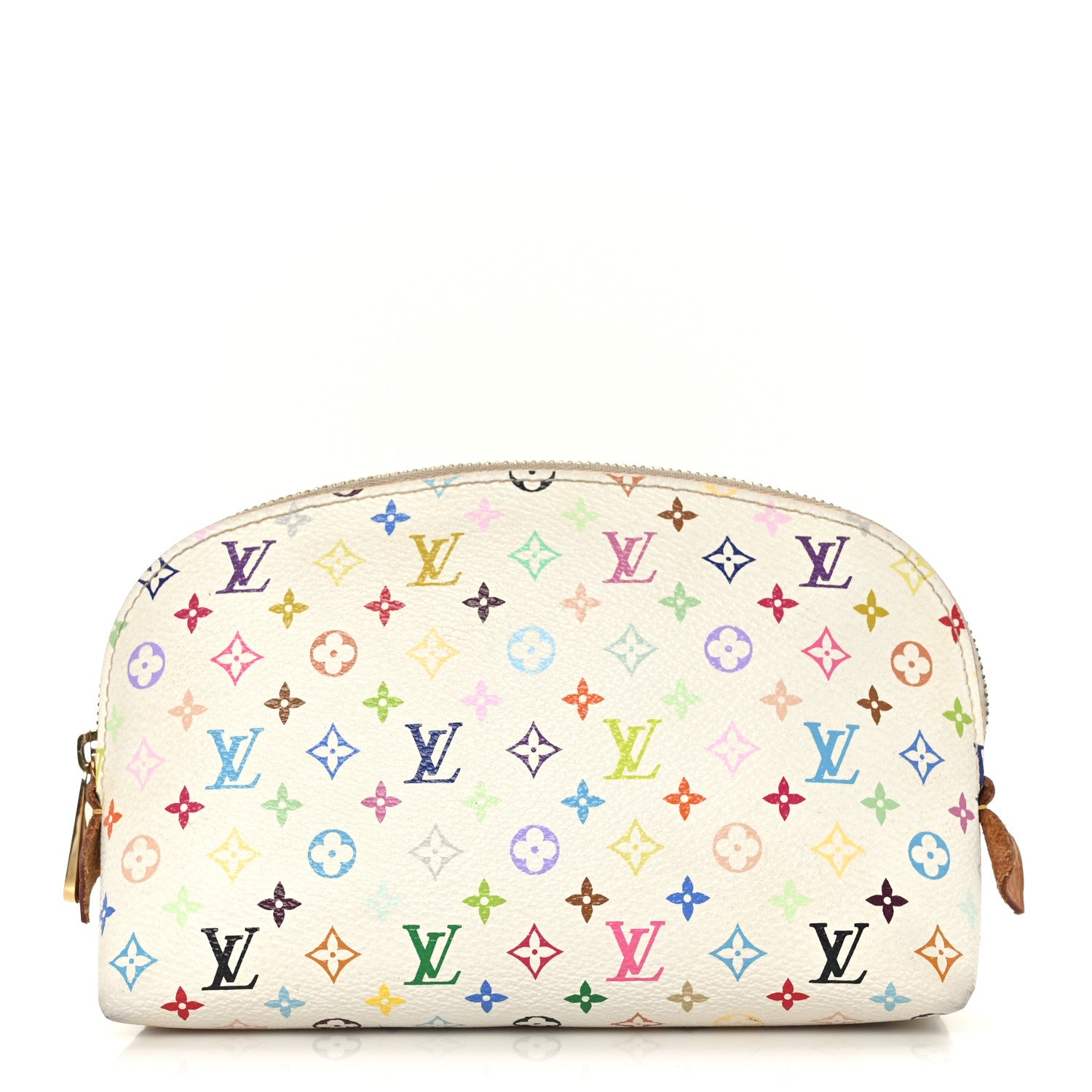 Louis Vuitton Monogram Multicolor Cosmetic Pouch White Litchi 1 of 10