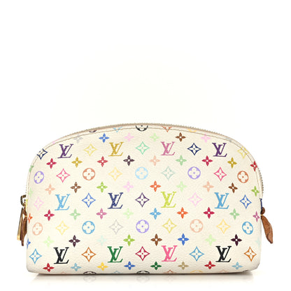 Louis Vuitton Monogram Multicolor Cosmetic Pouch White Litchi 1 of 10