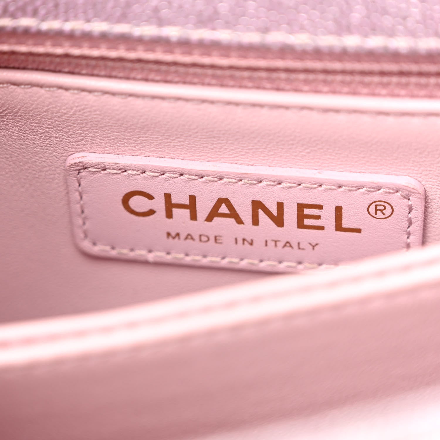 Chanel Iridescent Caviar Quilted Mini Coco Handle Flap Light Pink 6 of 10