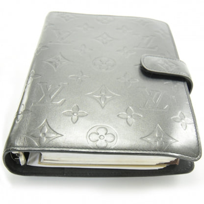 Louis Vuitton Mat Monogram Medium Ring Agenda w Inserts Black 4 of 8