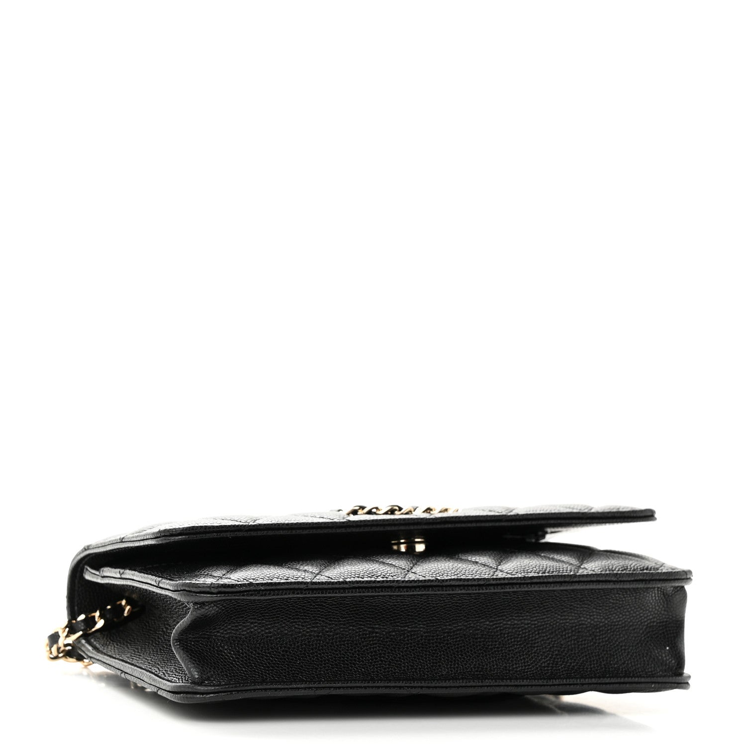Chanel Caviar Quilted French New Wave Chain CC Wallet On Chain WOC Black 4 of 11