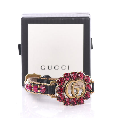 Gucci Calfskin Crystal Double G Bracelet Gold 5 of 5