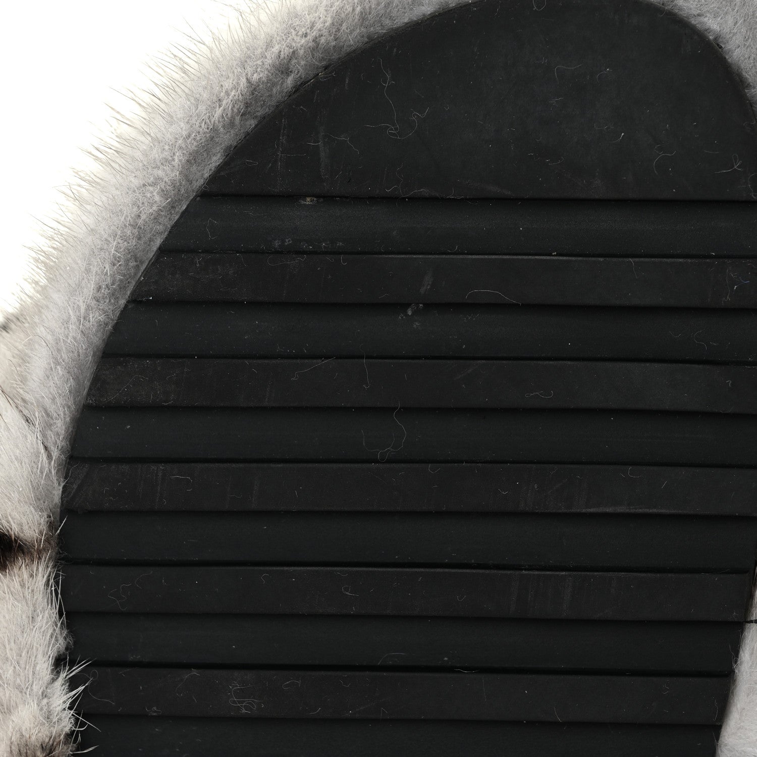 Louis Vuitton Mink Fur Bom Dia Slippers 39 Grey 6 of 9