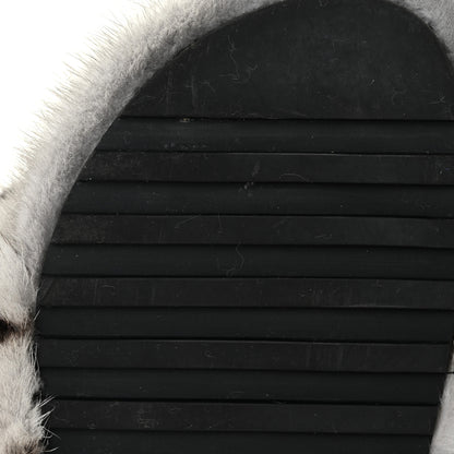 Louis Vuitton Mink Fur Bom Dia Slippers 39 Grey 6 of 9