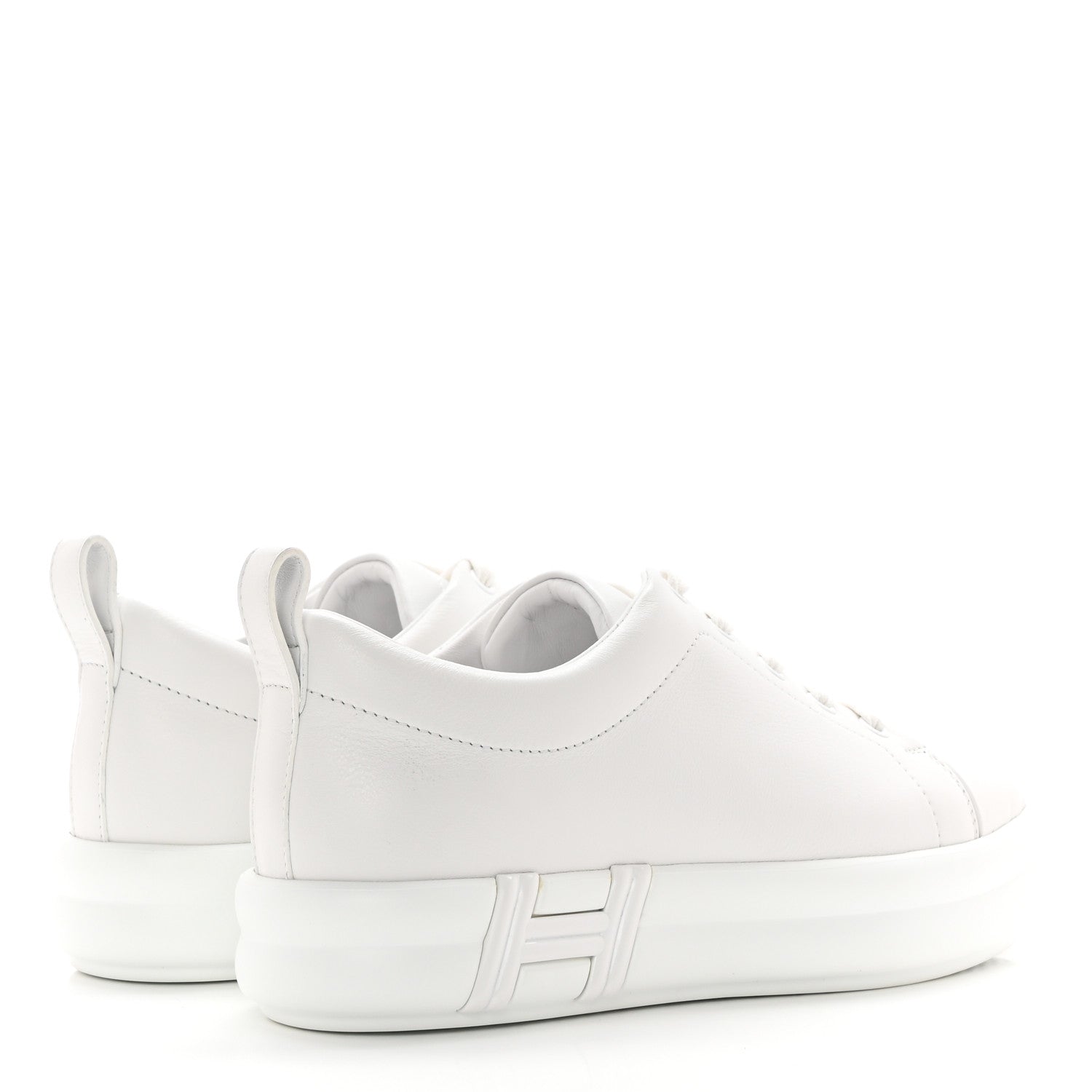 Hermes Calfskin Womens Happy Sneakers 37 White 4 of 12
