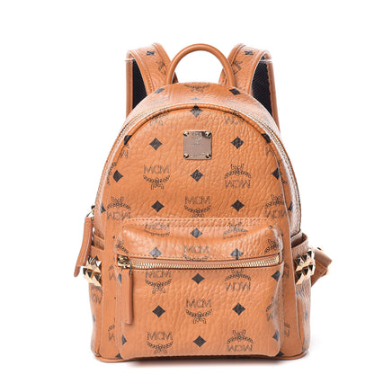 MCM Visetos Side Stud Mini Stark Backpack Cognac 1 of 10