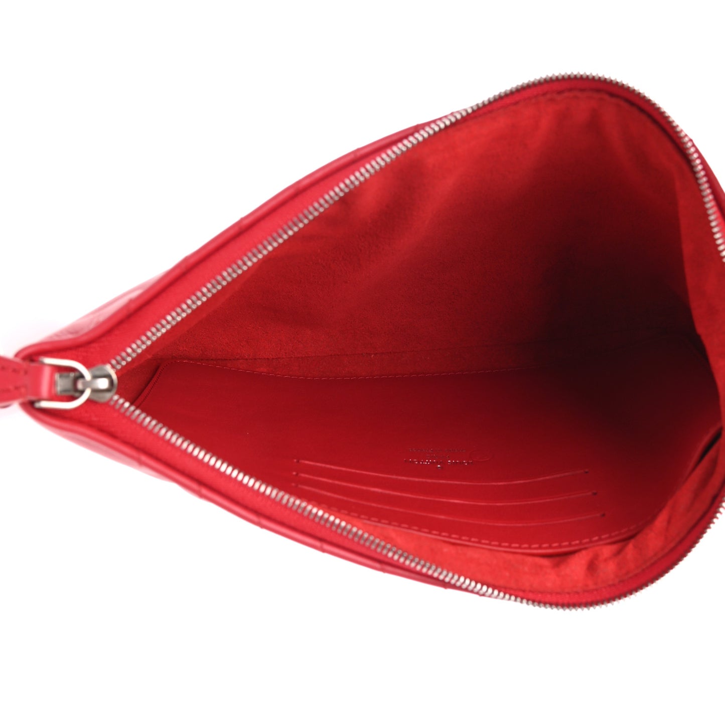 Calfskin New Wave Zipped Pochette Ecarlate