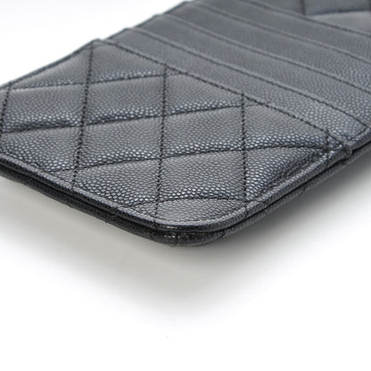 Chanel Caviar Quilted Classic Flat Wallet Pouch Black 9 of 9