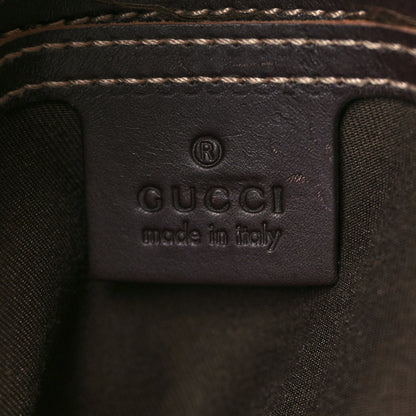 Gucci GG Plus Monogram Medium Double Buckle Flap Messenger Bag Beige Dark Brown 6 of 10