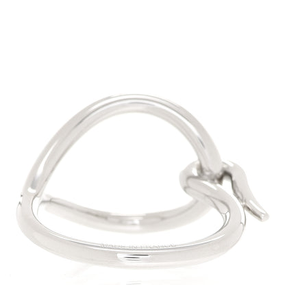 Hermes Palladium Knot Scarf Ring Silver 3 of 6