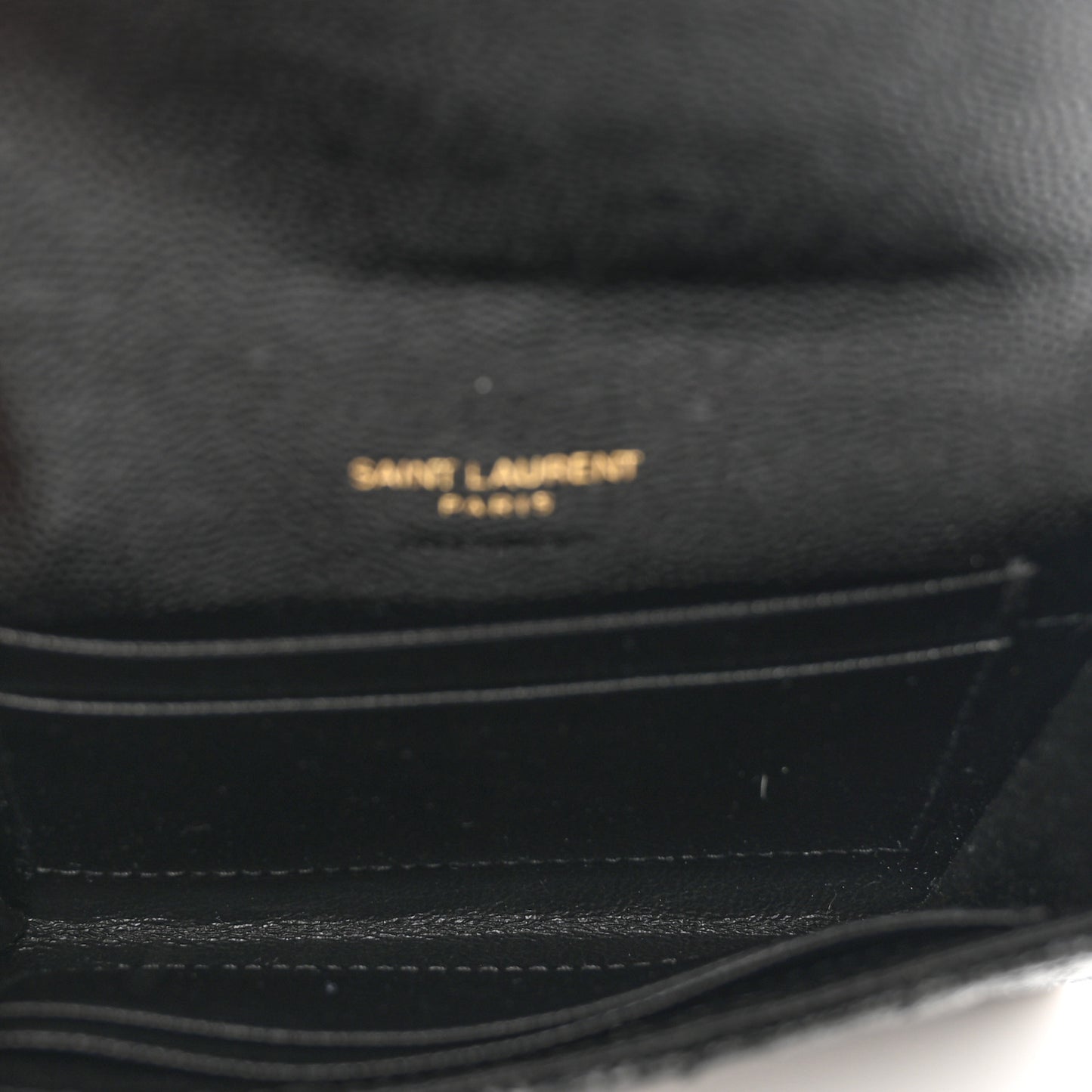 Grain De Poudre Textured Mixed Matelasse Triquilt Small Monogram Envelope Wallet Black