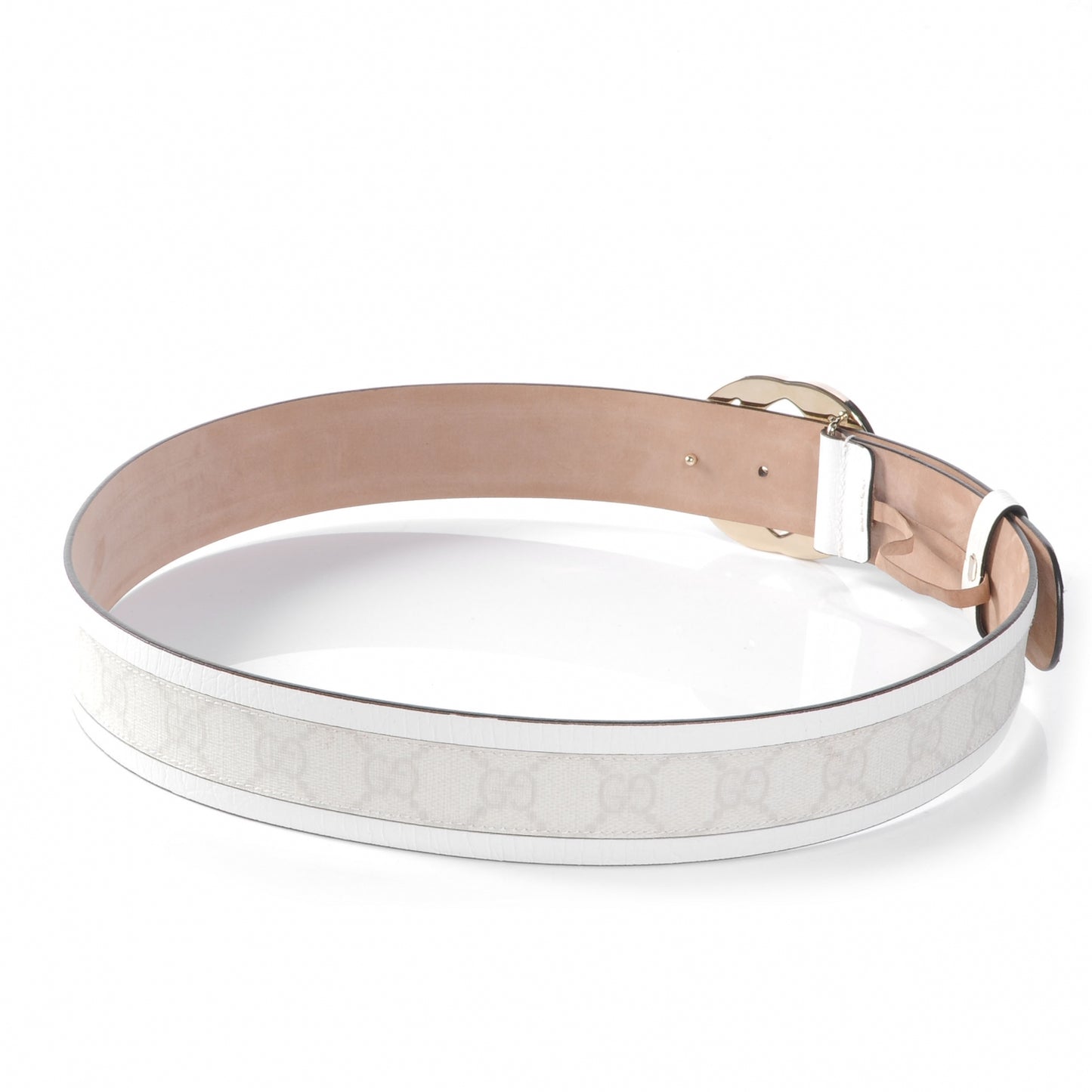 Monogram Interlocking G Belt 85 34 White
