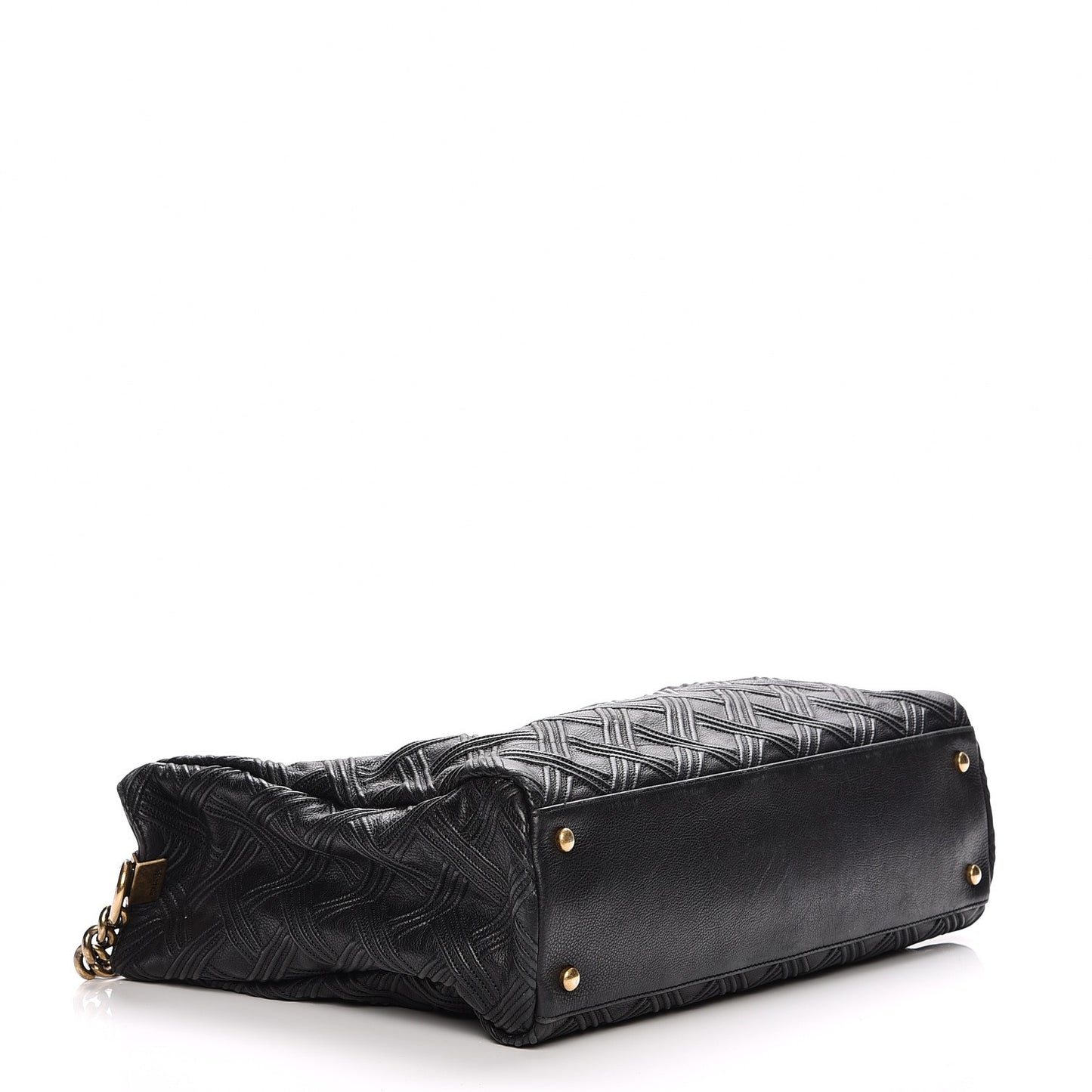 Calfskin Large Retro Girl Shopping Tote Black