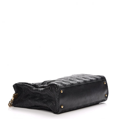 Chanel Calfskin Large Retro Girl Shopping Tote Black 4 of 12