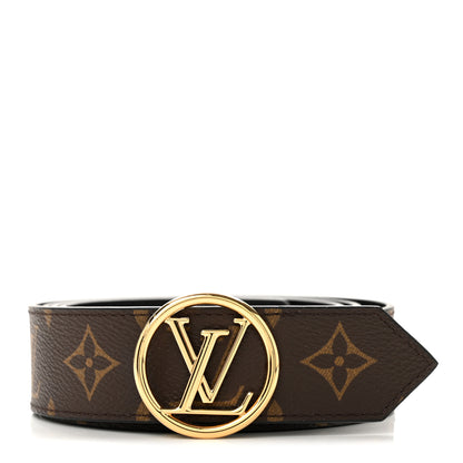 Louis Vuitton Monogram Calfskin 35mm LV Circle Reversible Belt 110 44 Black 1 of 8