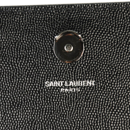 Saint Laurent Grain De Poudre Medium Classic Monogram Kate Satchel Black 6 of 7