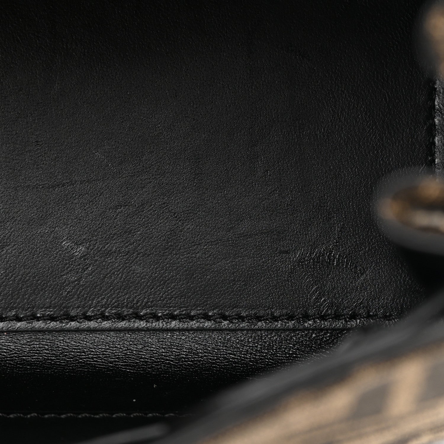 Versace X FENDI Grained Calfskin Fendace Medium La Medusa Top Handle Bag Black Brown 11 of 12