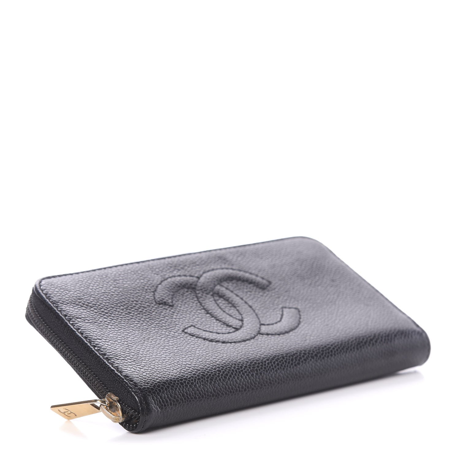 Chanel Caviar Large Timeless CC Zip Around Wallet Black 3 of 7