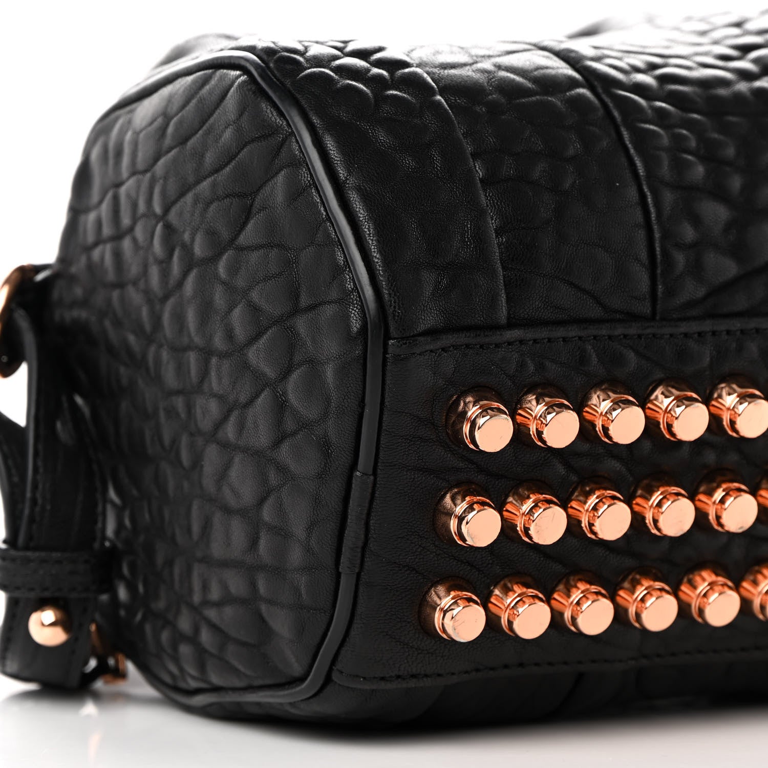 Alexander Wang Pebbled Lambskin Rockie Black Rose Gold Hardware 9 of 14