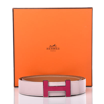 Hermes Swift 32mm Quizz H Belt 85 Rose Dragree Gold 8 of 8