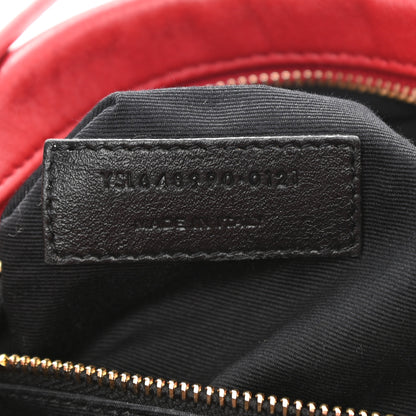 Saint Laurent Lambskin Quilted Victoire Camera Bag Rouge Eros 7 of 11