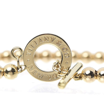 Tiffany 18K Yellow Gold 4mm Beads Toggle Bracelet 4 of 5
