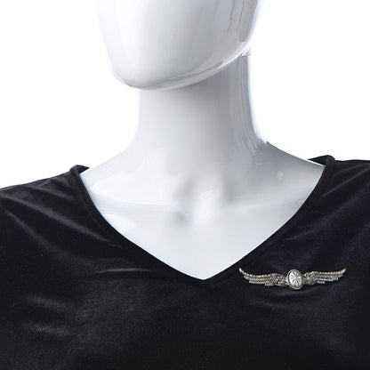 Chanel Crystal Wings Brooch Silver 2 of 5