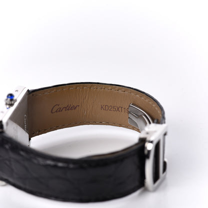 Cartier Stainless Steel Alligator 24mm Tank Solo Quartz Watch 6 of 7