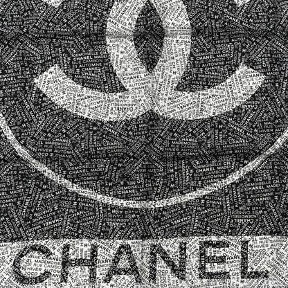 Chanel Silk Rue Cambon CC Square Scarf Black White 2 of 4