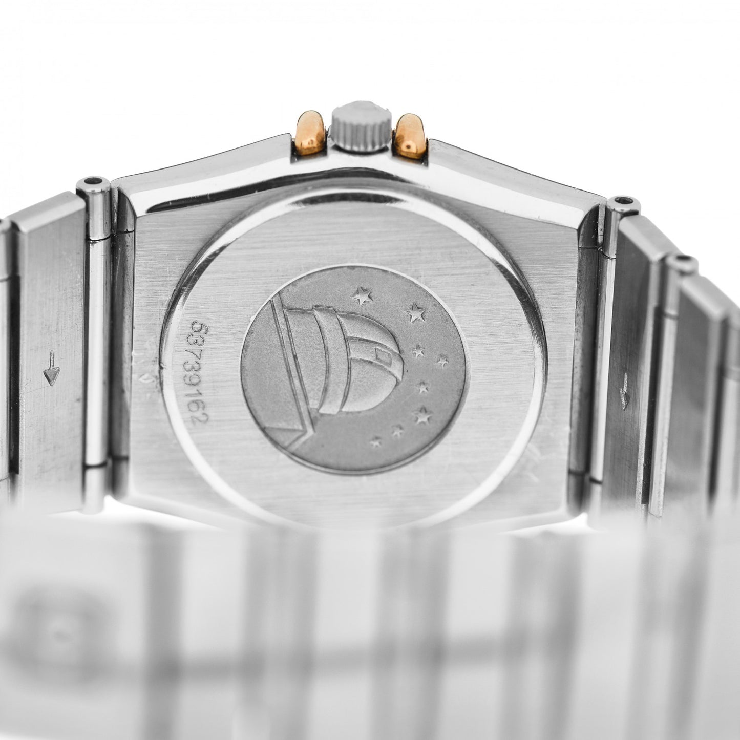 Stainless Steel 18K Yellow Gold 22mm Constellation Quartz Watch White 795.1080