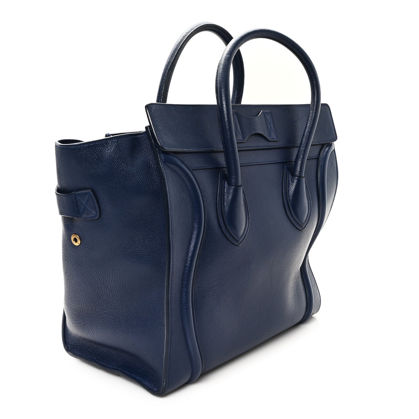 Drummed Calfskin Mini Luggage Ink