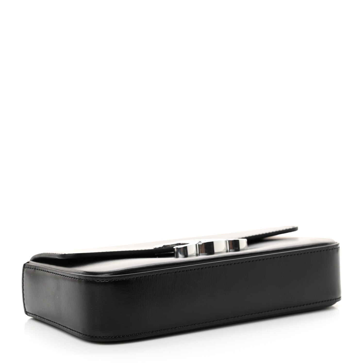 Celine Shiny Calfskin Triomphe Chain Shoulder Bag Black 4 of 12