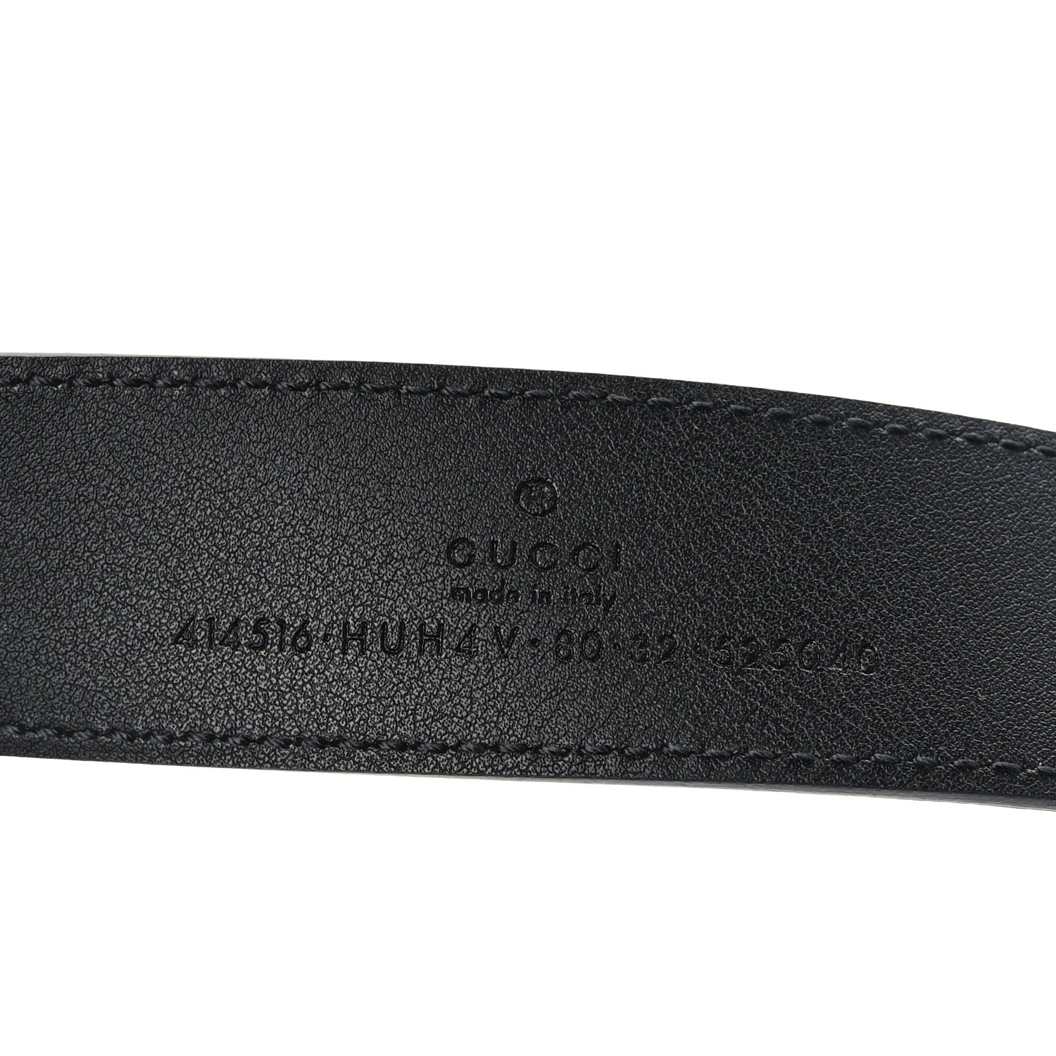 Gucci GG Supreme Monogram Plutone Calfskin Enamel Double G 30mm Belt 80 32 Beige Ebony Black 3 of 6