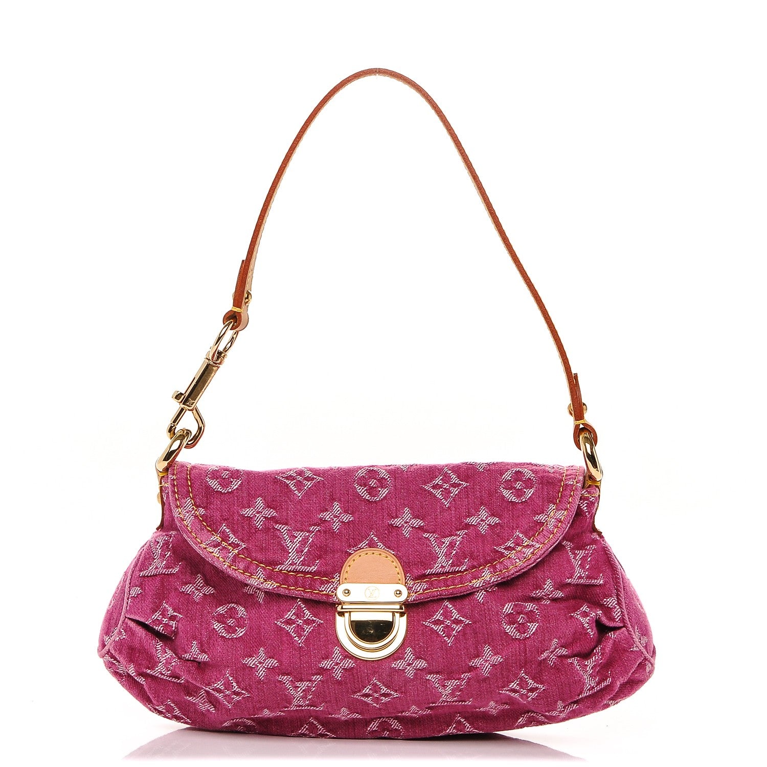 Louis Vuitton Monogram Denim Mini Pleaty Fuchsia 1 of 7