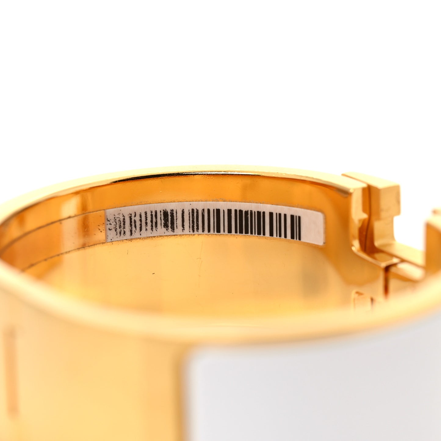 Enamel Wide Clic Clac H Bracelet PM White