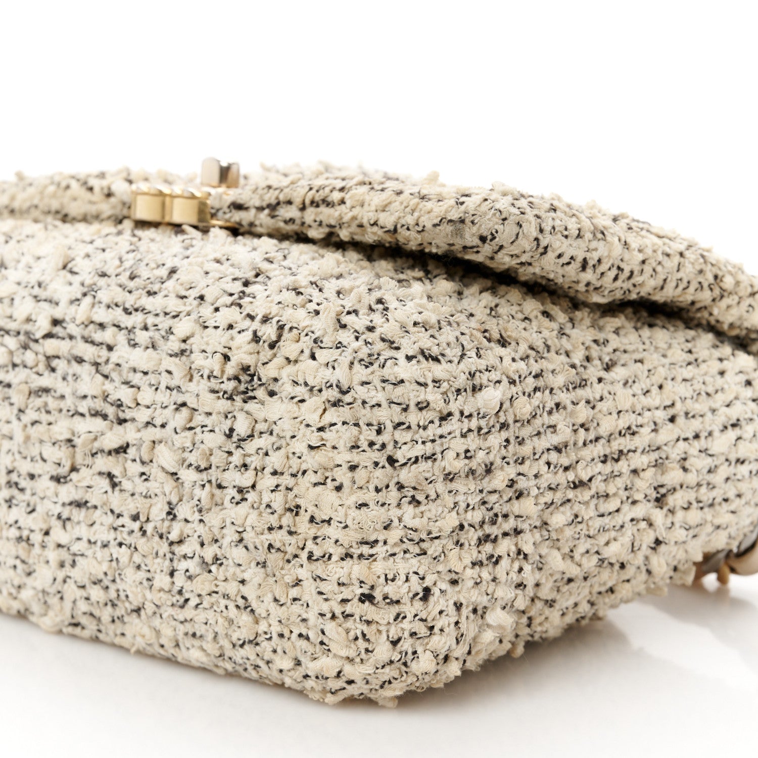 Chanel Tweed Quilted Medium Chanel 19 Flap Ecru Black 10 of 10